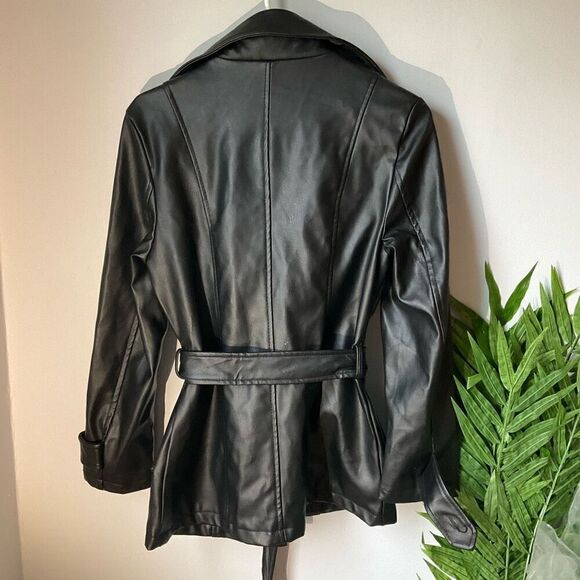 Emporio & Co Faux Leather Short Trench. Size Small. NWT. Made in Italy - Picture 16 of 16